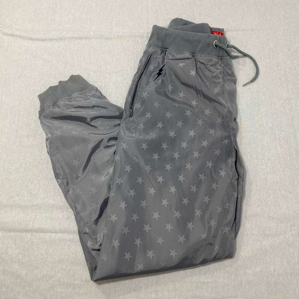Star Pattern Mesh Lined Joggers NWT
